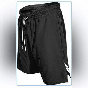 Rawlings Black Athletic Shorts with White Accents